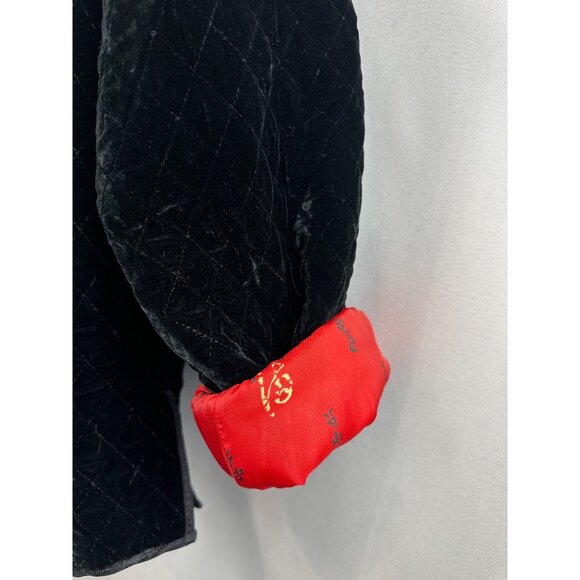 Women’s French Laundry Black Velvety Quilted Coat Size 1X - Picture 6 of 7